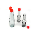 Wholesale Glass Sauce Bottle 50ml 200ml With Flip Top Cap For Hot chilli Sauce Ketchup